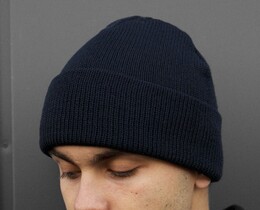 Фото - Классическая мужская шапка Staff 14 navy - Men box