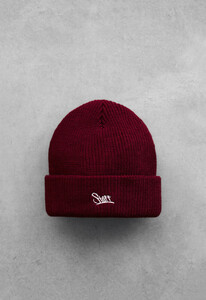 Фото - Яркая мужская шапка Staff 12 logo bordo - Men box