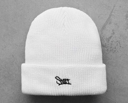 Фото - Мужская шапка белого цвета Staff 12 logo white - Men box