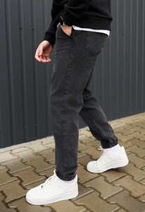 Фото - Джинсовые джогеры темно-серого цвета Staff 043 dark gray - Men box