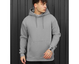 Фото - Однотонное серое худи Staff gray basic fleece - Men box