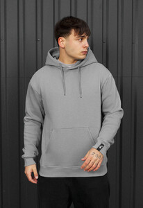 Фото - Однотонное серое худи Staff gray basic fleece - Men box