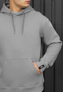 Фото - Однотонное серое худи Staff gray basic fleece - Men box