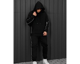 Фото - Теплий чоловічий костюм Staff kant black logo oversize fleece - Men box