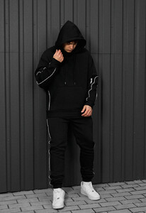 Фото - Теплый мужской костюм Staff kant black logo oversize fleece - Men box