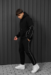 Фото - Теплый мужской костюм Staff kant black logo oversize fleece - Men box