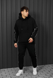 Фото - Теплый мужской костюм Staff kant black logo oversize fleece - Men box
