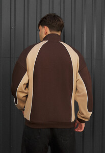 Фото - Утепленное худи Staff mi brown & beige reflective oversize fleece - Men box