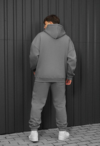 Фото - Базовый спортивный костюм Staff wit zip gray oversize fleece - Men box