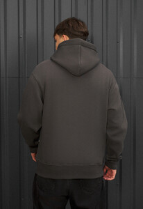 Фото - Однотонное оверсайз худи Staff dark gray oversize fleece - Men box