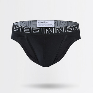 Фото - Слипы с брендированной резинкой Seeinner черного цвета - Men box