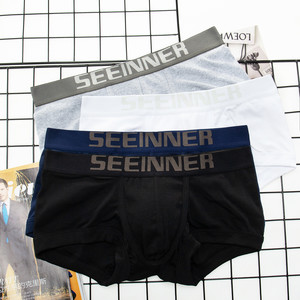 Фото - Труси боксери для чоловіків Seeinner. Колір: чорний - Men box