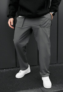 Фото - Однотонні чоловічі штани чінос Staff rit gray - Men box