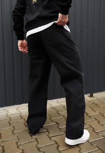 Фото - Широкие молодежные джинсы Staff 023 black baggy - Men box