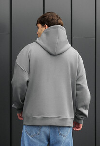 Фото - Сіре оверсайз худі Staff gray oversize fleece - Men box
