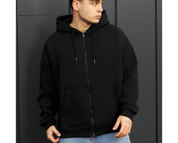 Фото - Оверсайз худі на замку Staff black zip fleece oversize - Men box