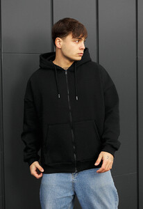 Фото - Оверсайз худі на замку Staff black zip fleece oversize - Men box