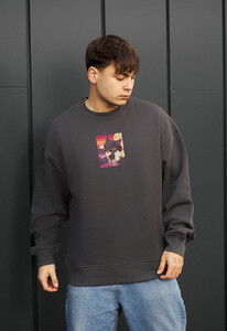 Фото - Теплый оверсайз свитшот Staff busy cat oversize fleece - Men box