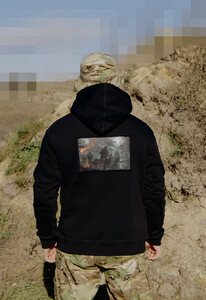 Фото - Утеплене худі Staff x ГУР Артан Sea black fleece - Men box