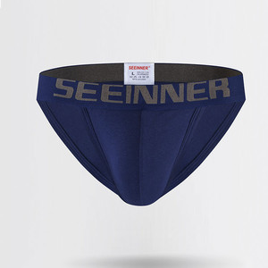 Фото - Сексуальні танга для хлопців Seeinner темно-сині - Men box
