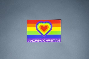 Фото - Стикер Pride Heart Rainbow Andrew Christian - Men box