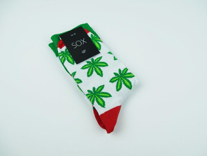 Фото - Яскраві чоловічі шкарпетки від бренду SOX "Лист марихуани" - Men box