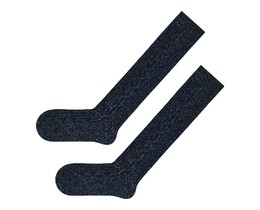 Фото - Жіночі гольфи вовняні від SOX темно-сині з люрексом - Men box