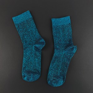 Фото - Жіночі люрексові шкарпетки SOX кольору морської хвилі Blue dust - Men box