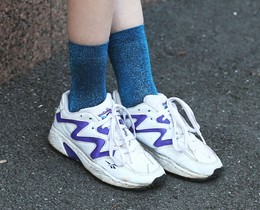 Фото - Жіночі люрексові шкарпетки SOX кольору морської хвилі Blue dust - Men box