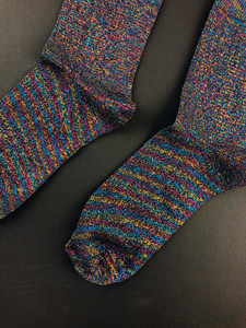 Фото - Носки женские SOX из разноцветного люрекса Galaxy dust - Men box