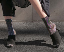 Фото - Шкарпетки жіночі SOX з різнобарвного люрексу Galaxy dust - Men box