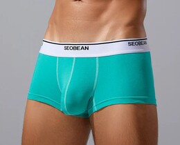 Фото - Яскраві чоловічі боксери Seobean бірюзового кольору - Men box