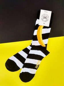 Фото - Носки длинные Banana от Sammy Icon черно-белые - Men box