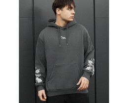 Фото - Молодежное оверсайз худи Staff tiger & flowers oversize - Men box