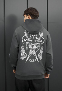 Фото - Молодежное оверсайз худи Staff tiger & flowers oversize - Men box