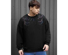 Фото - Молодежный оверсайз свитшот Staff ic black reflective oversize - Men box