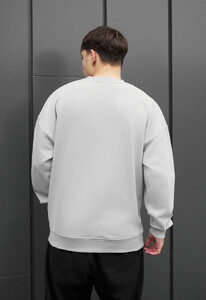 Фото - Молодіжний оверсайз світшот Staff ic light gray oversize - Men box