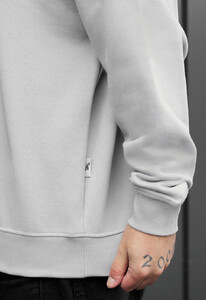 Фото - Молодіжний оверсайз світшот Staff ic light gray oversize - Men box