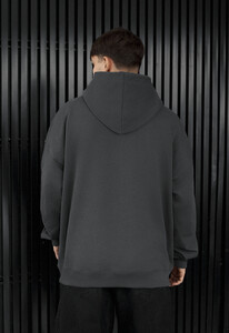 Фото - Молодіжне оверсайз худі Staff dark gray oversize - Men box
