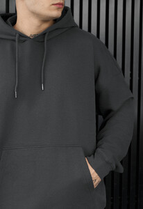 Фото - Молодіжне оверсайз худі Staff dark gray oversize - Men box