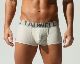 Фото - Чоловічі боксерки Tauwell в рубчик з бавовни молочного кольору - Men box