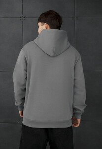 Фото - Молодежное оверсайз худи Staff logo gray oversize - Men box
