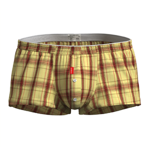 Фото - Чоловічі труси боксери Seobean Short в клітинку жовтого кольору - Men box