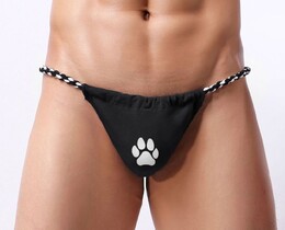 Фото - Мужские стринги Ciokicx Jungle Paw чёрные с канатным поясом - Men box