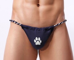 Фото - Мужские стринги Ciokicx Jungle Paw тёмно-синие с канатным поясом - Men box