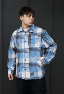 Фото - Мужская куртка-рубашка в клетку Staff ero blue - Men box