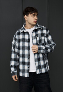 Фото - Мужская куртка-рубашка в клетку Staff ero black & white - Men box