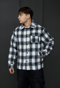 Фото - Мужская куртка-рубашка в клетку Staff ero black & white - Men box