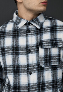 Фото - Мужская куртка-рубашка в клетку Staff ero black & white - Men box
