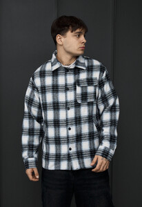 Фото - Мужская куртка-рубашка в клетку Staff ero black & white - Men box